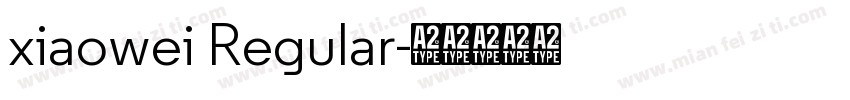 xiaowei Regular字体转换